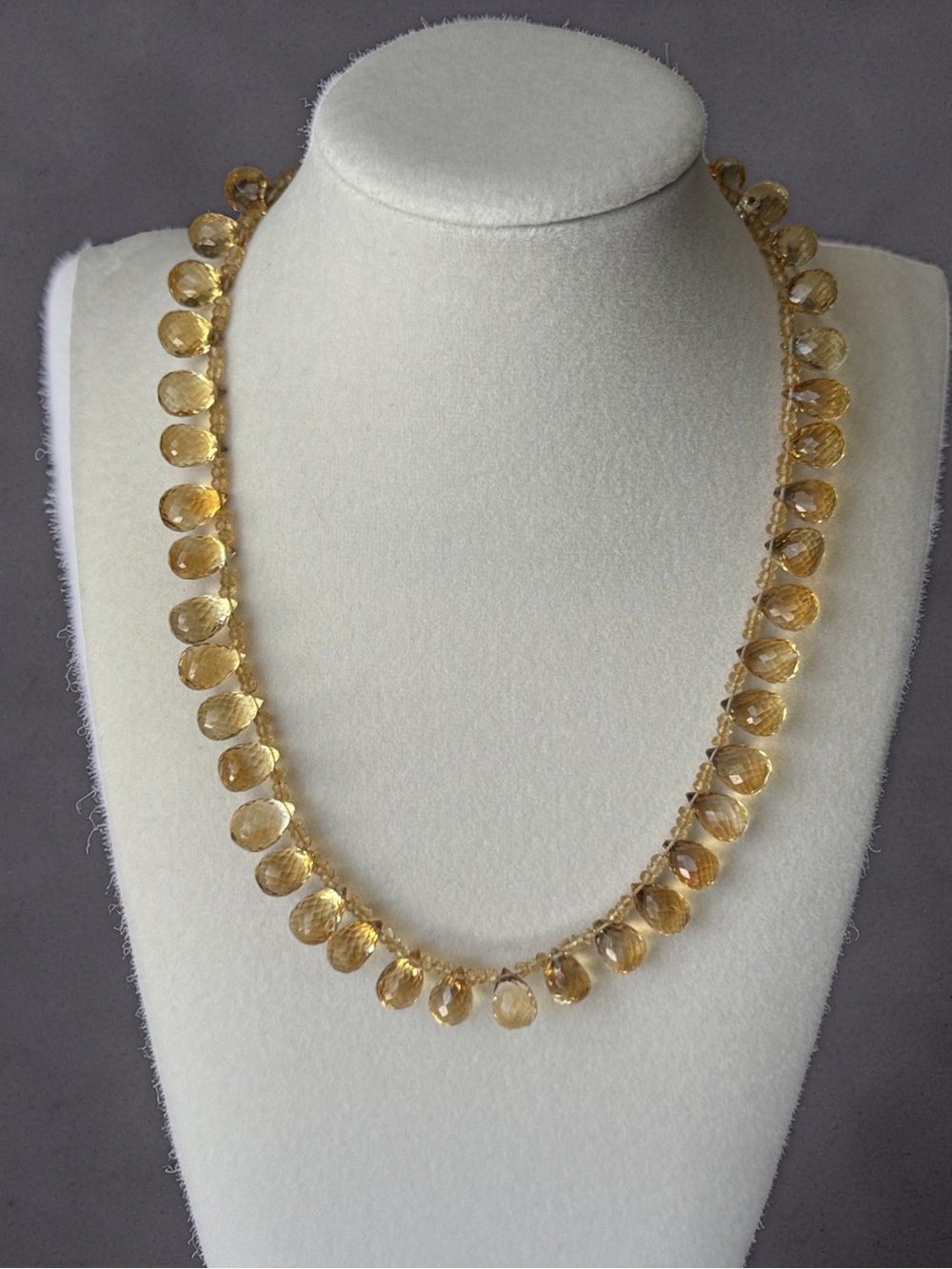 Citrine Teardrop Necklace - Elegant Women’s Jewelry